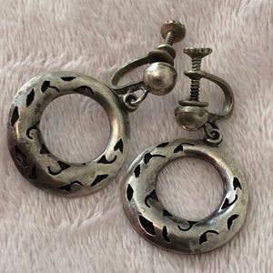 Stirling sliver clip-on earrings